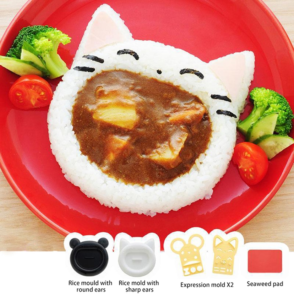 Cute Animal Sushi Rice Mold Set For Kids Bento Lunches And DIY Sandwich Making 0