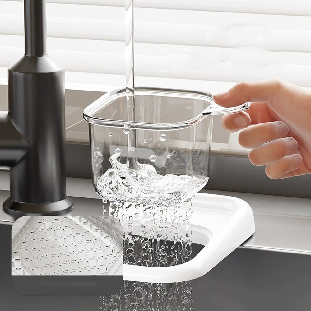 Suction Cup Kitchen Sink Drain Basket for Food Scraps and Easy Counter Organization