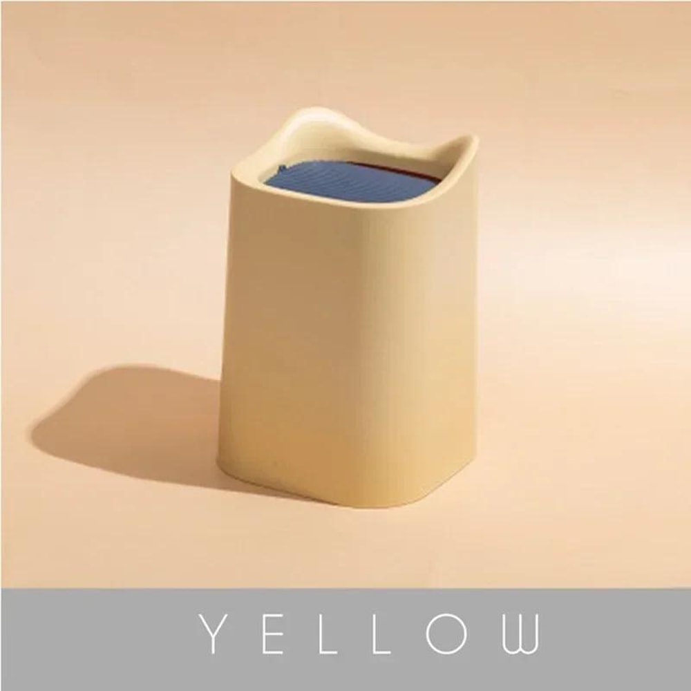 Mini Desktop Trash Bin With Lid Portable Office Waste Organizer 0