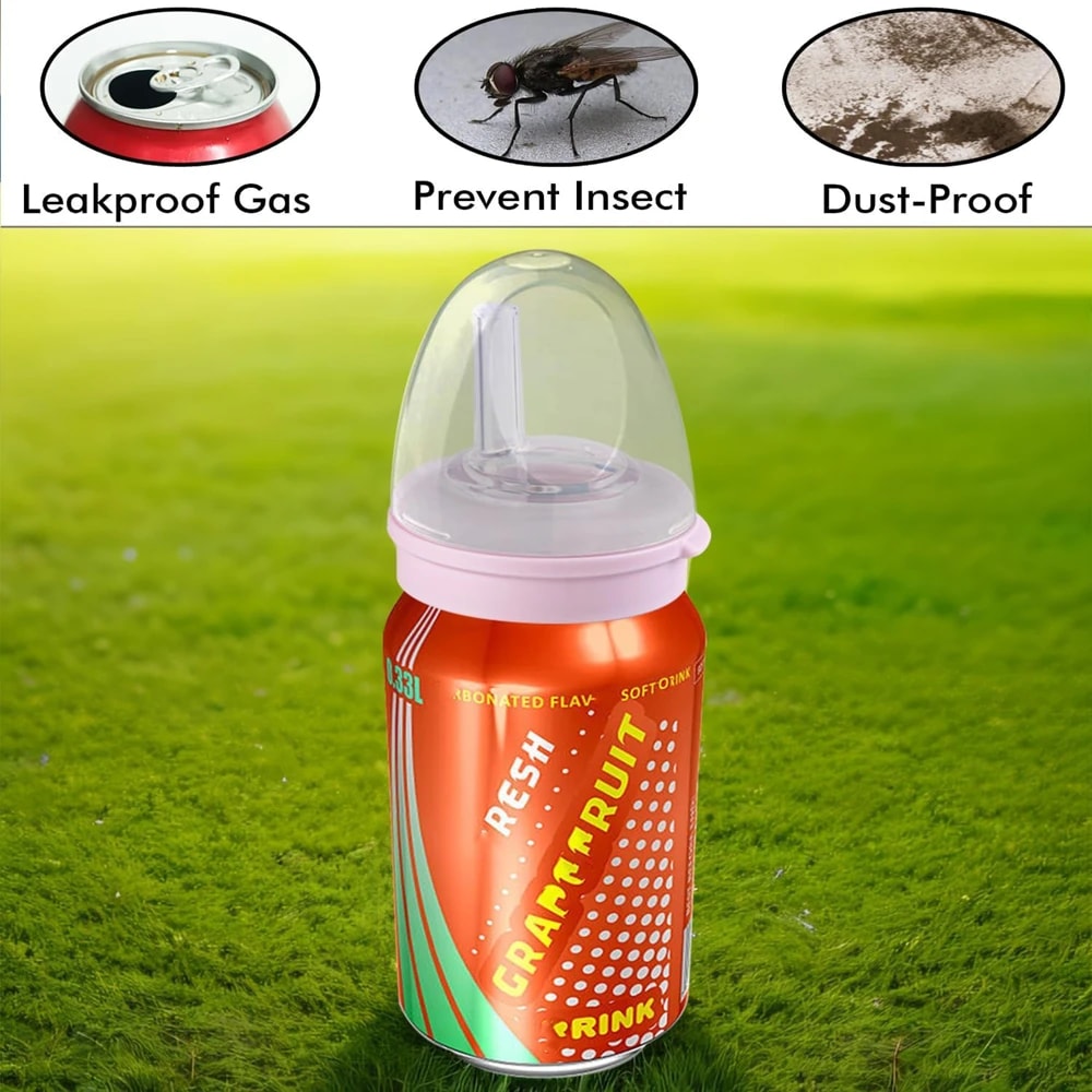EcoSip Reusable Soda Can Lids With Straw Leak Proof Covers For Soda Beer And Energy Drinks 2