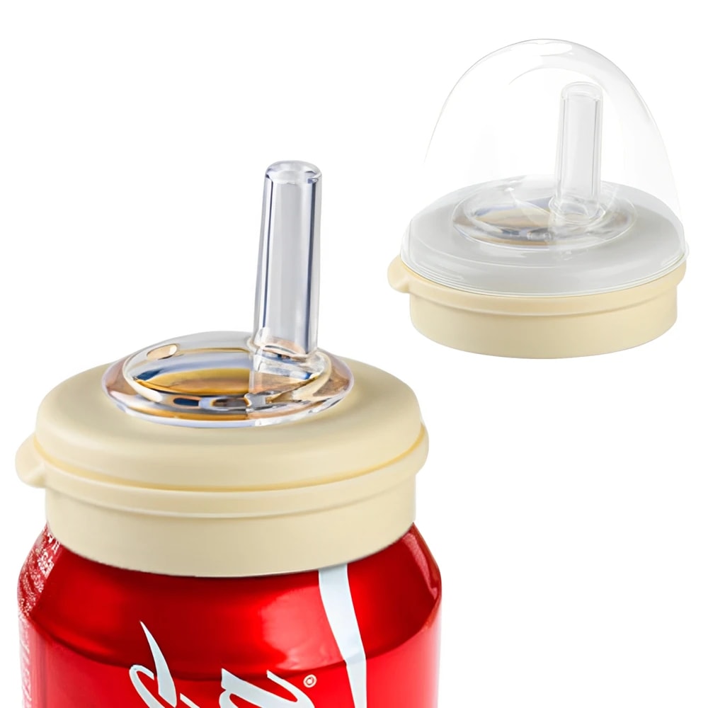 EcoSip Reusable Soda Can Lids With Straw Leak Proof Covers For Soda Beer And Energy Drinks 7