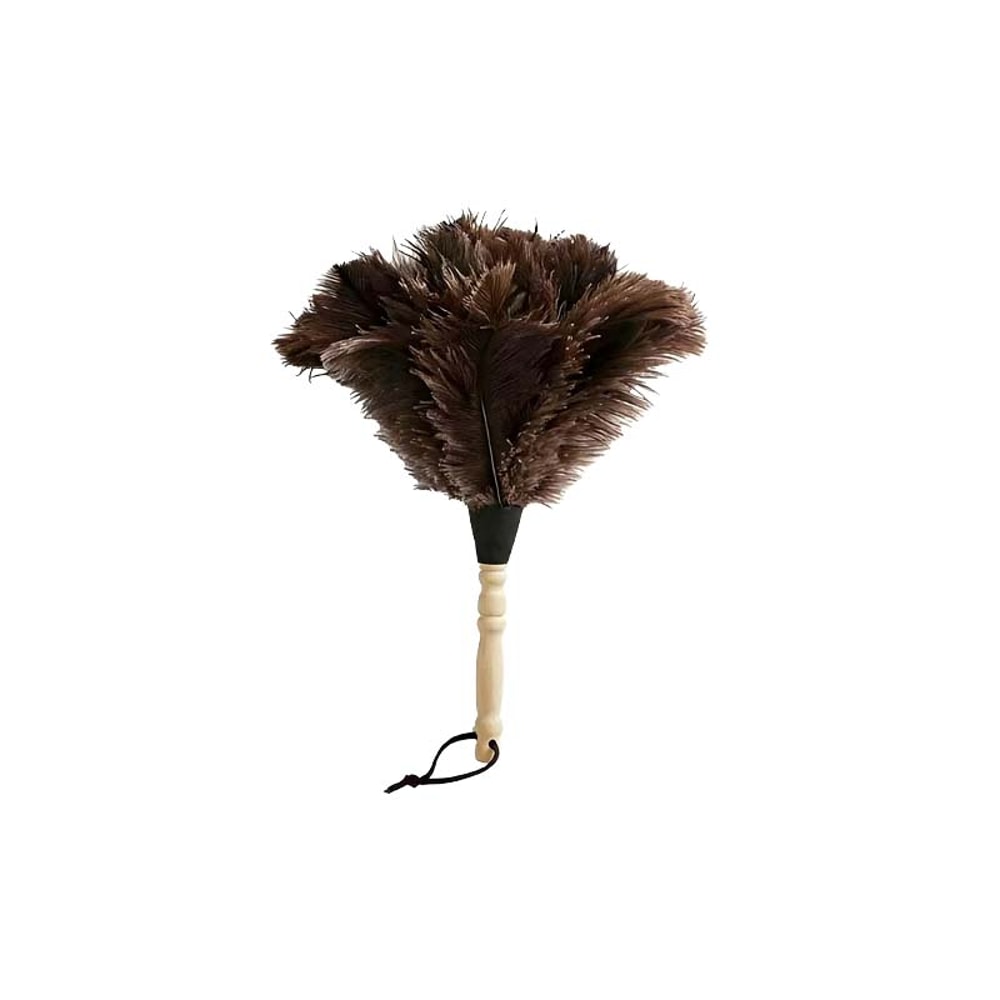 Ostrich Feather Duster With Wooden Handle Anti Static Reusable Cleaning Brush 6
