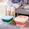 Collapsible Foot Spa Bucket with Massage Rollers and Heat Retaining Soak Basin