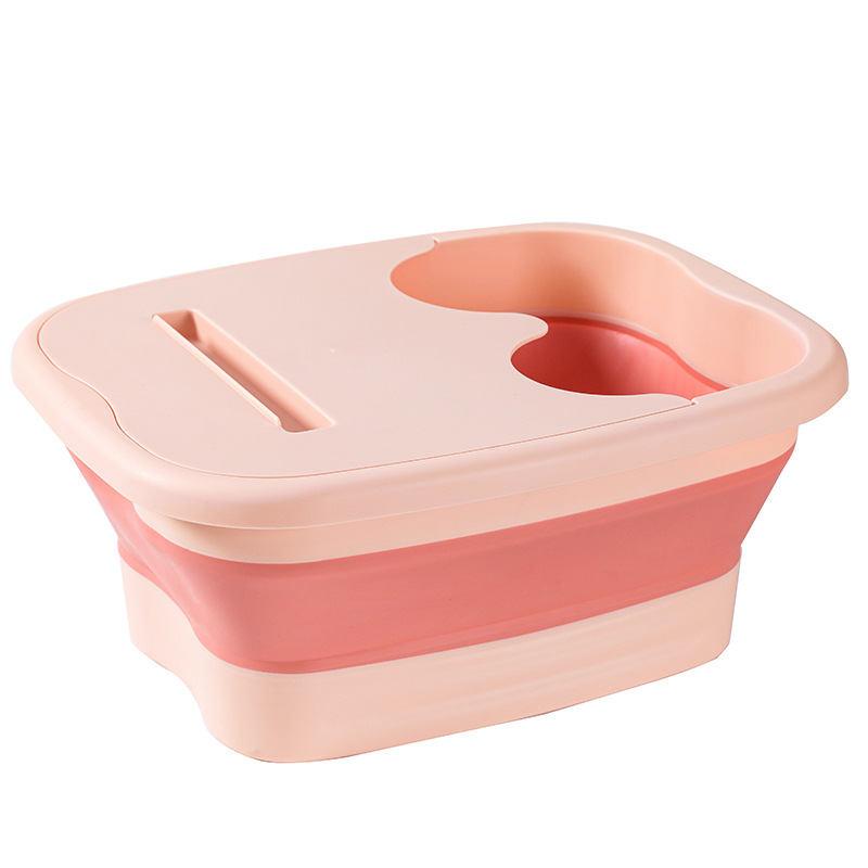 Collapsible Foot Spa Bucket with Massage Rollers and Heat Retaining Soak Basin