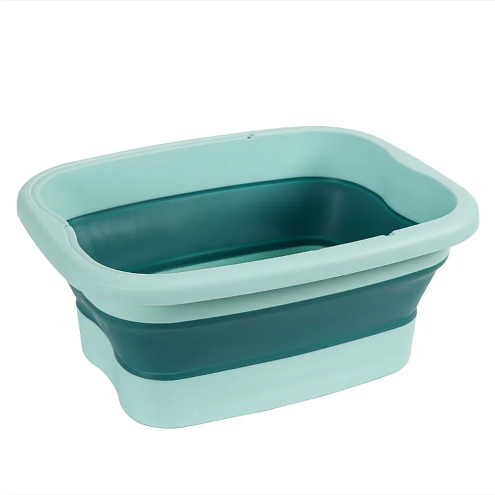 Collapsible Foot Spa Bucket with Massage Rollers and Heat Retaining Soak Basin