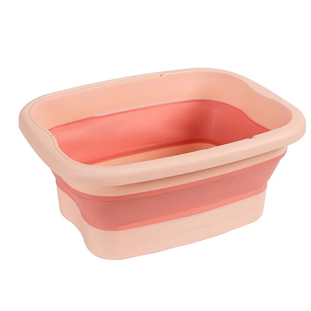 Collapsible Foot Spa Bucket with Massage Rollers and Heat Retaining Soak Basin