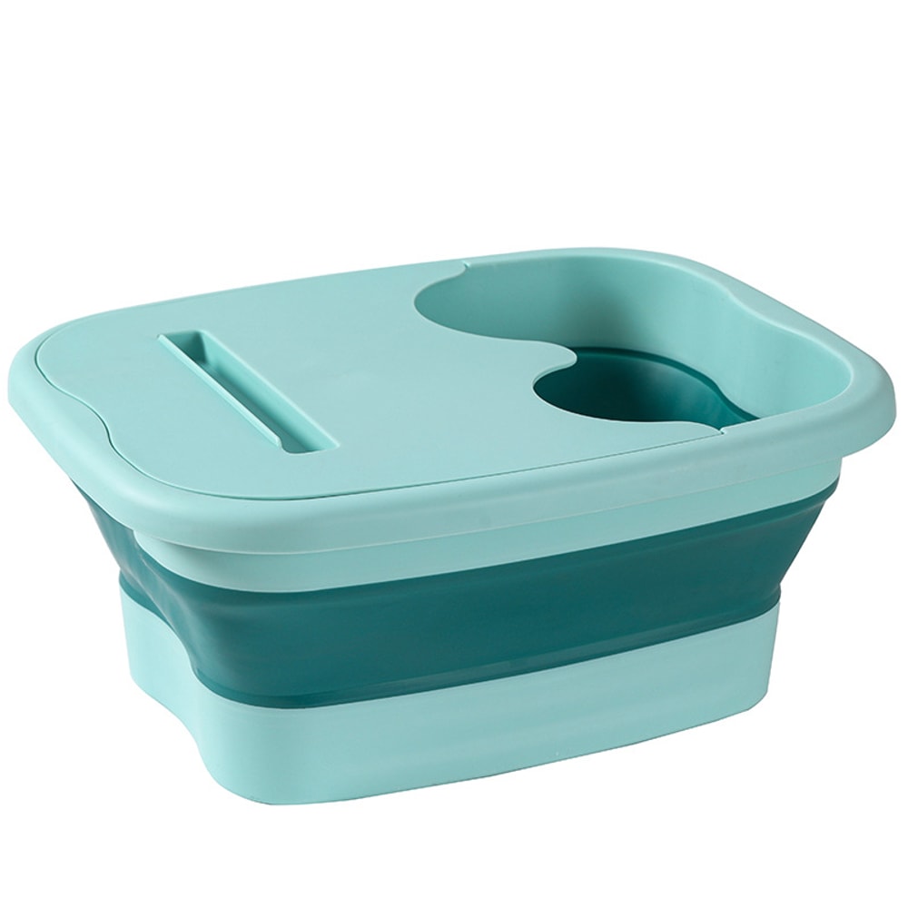 Collapsible Foot Spa Bucket with Massage Rollers and Heat Retaining Soak Basin