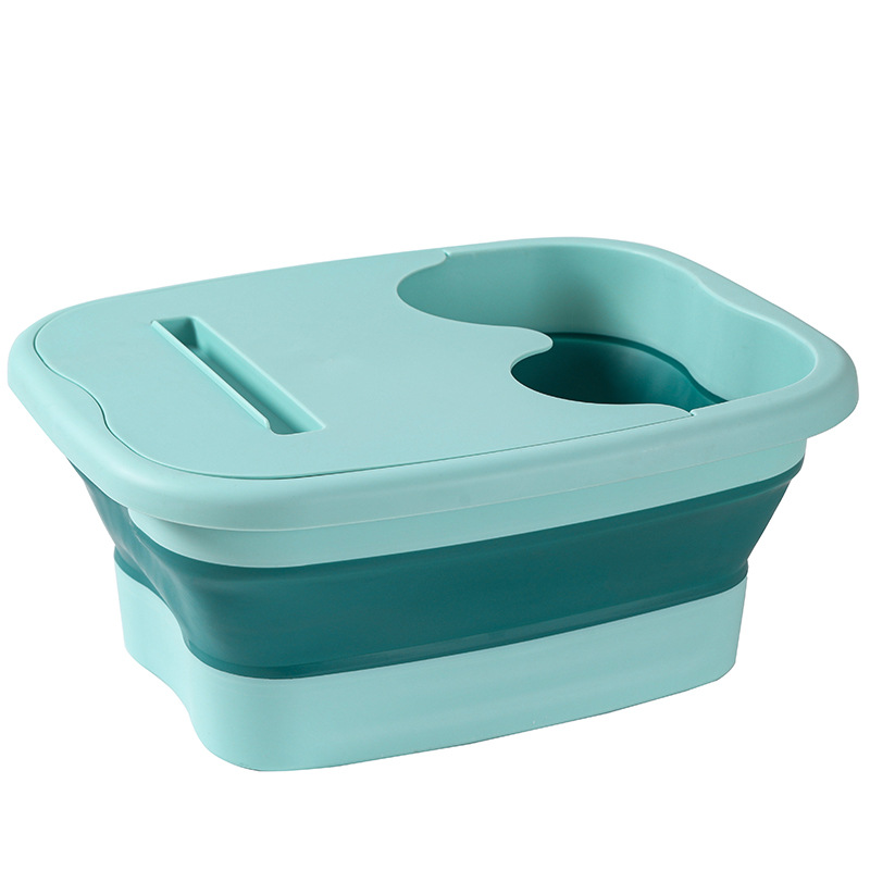 Collapsible Foot Spa Bucket with Massage Rollers and Heat Retaining Soak Basin