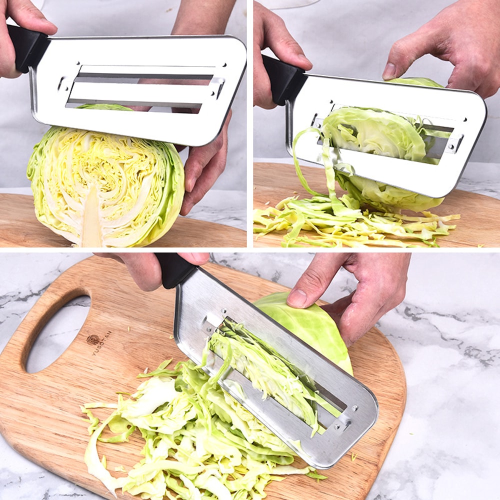 Precision Cabbage Slicer Stainless Steel Vegetable Shredder with Ergonomic Handle