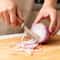 Stainless Steel Green Onion Slicer with Wooden Handle for Fast Herb & Vegetable Prep