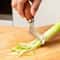 Stainless Steel Green Onion Slicer with Wooden Handle for Fast Herb & Vegetable Prep