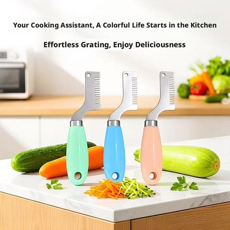Professional Julienne Peeler & Green Onion Slicer with Stainless Steel Blades