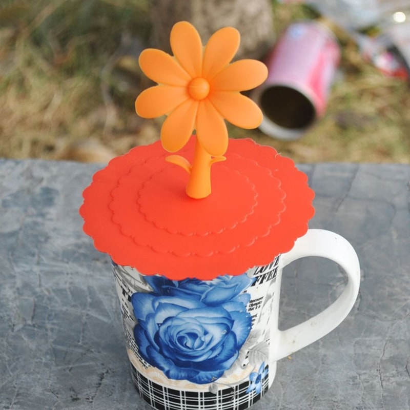 Reusable Silicone Cup Lid for Mugs and Glasses BPA Free Dustproof Drink Cover