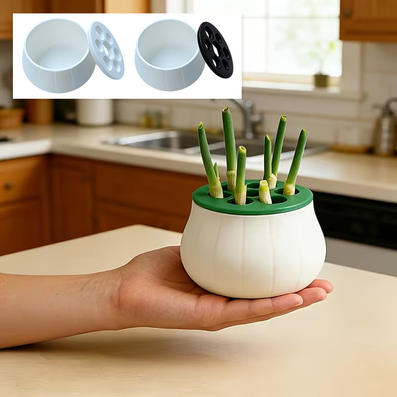 HydroGrow Green Onion Planter Pot for Indoor Hydroponic Herb Garden Regrowth