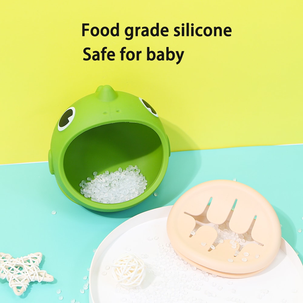 DinoGrip Silicone Suction Bowl for Babies Anti Spill Toddler Feeding Bowl
