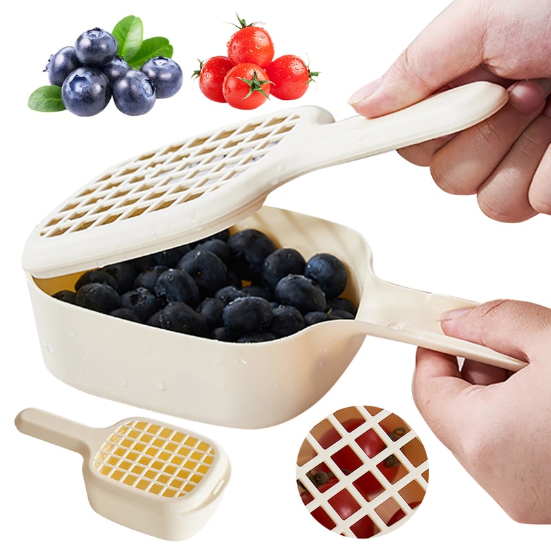 FreshKeep Mini Vegetable Washing Basket with Lid and Handle for Fruits & Kitchen Storage