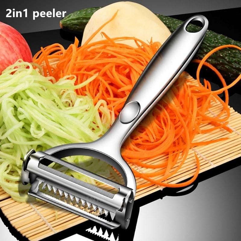 Stainless Steel Vegetable Peeler Julienne Slicer For Fruits And Potatoes 0