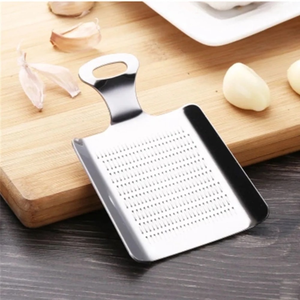 Stainless Steel Ginger Grater And Garlic Grinding Plate For Wasabi Roots Kitchen Prep 1