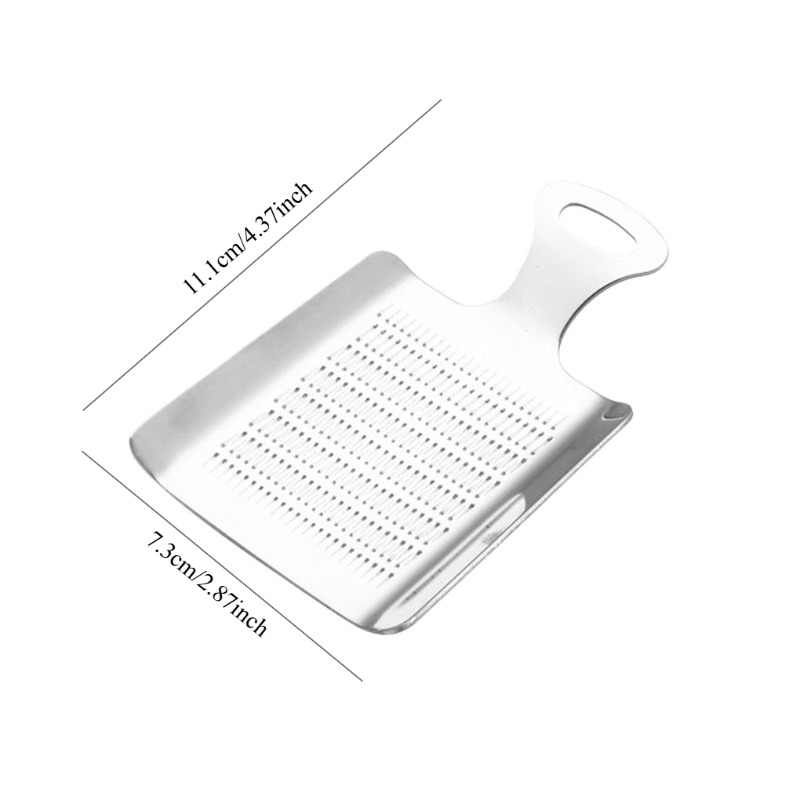 Stainless Steel Ginger Grater And Garlic Grinding Plate For Wasabi Roots Kitchen Prep 5