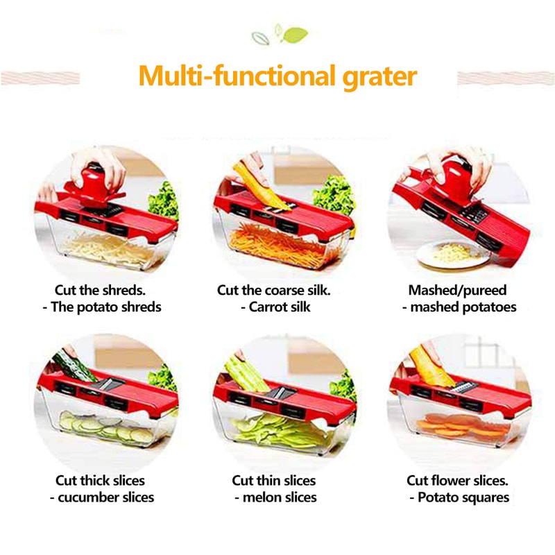 Multi Blade Vegetable Cutter And Kitchen Slicer With Stainless Steel Grater 2