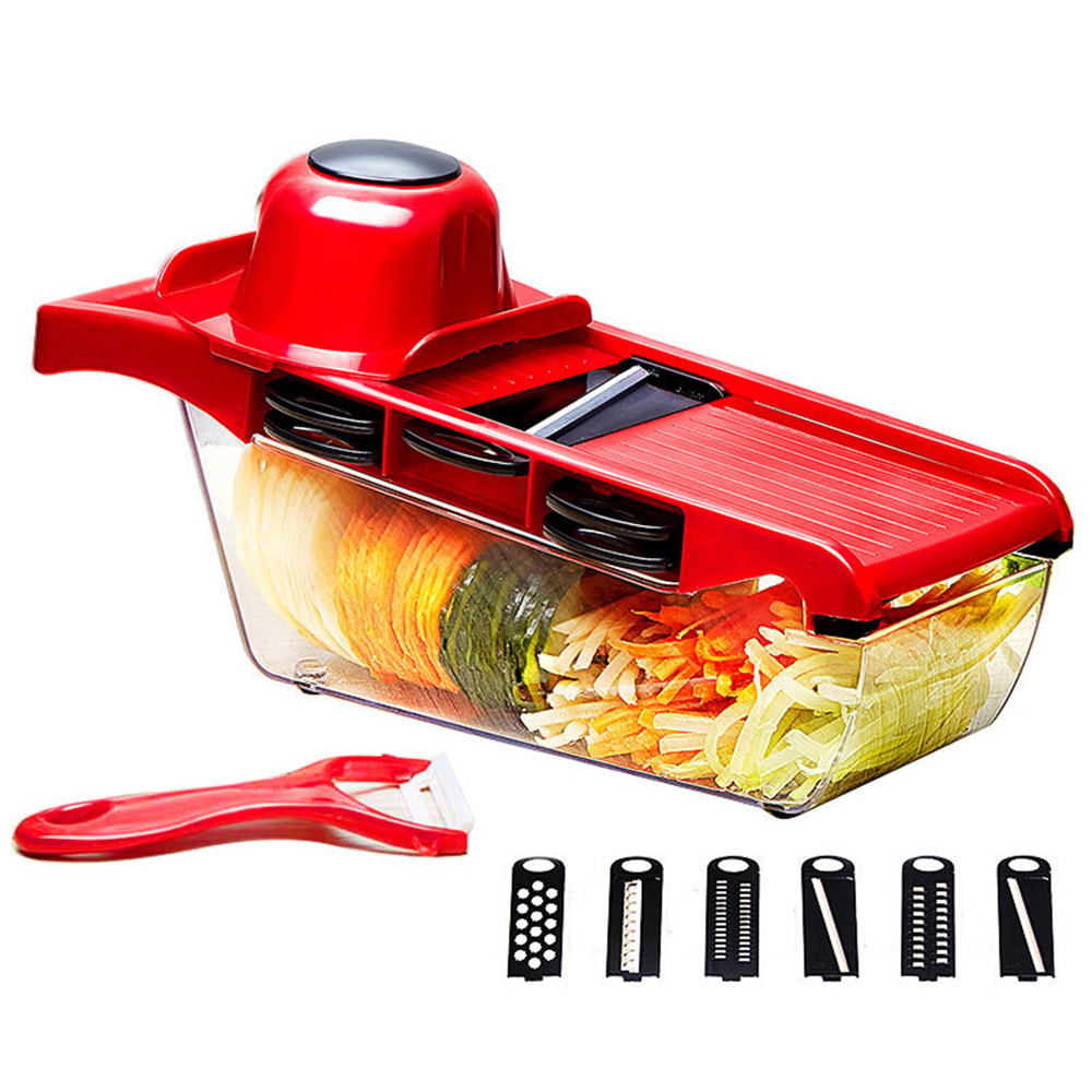 Multi Blade Vegetable Cutter And Kitchen Slicer With Stainless Steel Grater 6
