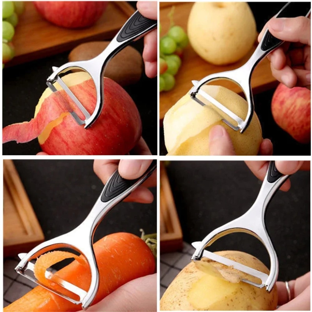 Multi Blade Stainless Steel Vegetable Peeler and Julienne Cutter