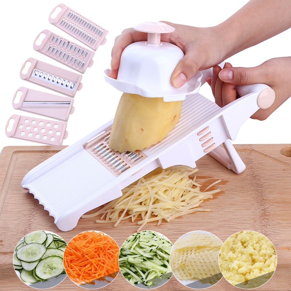 Mandoline Slicer Stainless Steel Vegetable Cutter With Safety Stand 0
