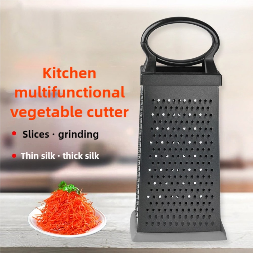 Stainless Steel Box Grater Cheese Grater With Ergonomic Handle 0