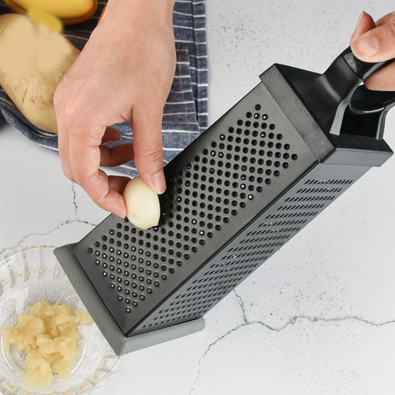 Stainless Steel Box Grater Cheese Grater With Ergonomic Handle 1