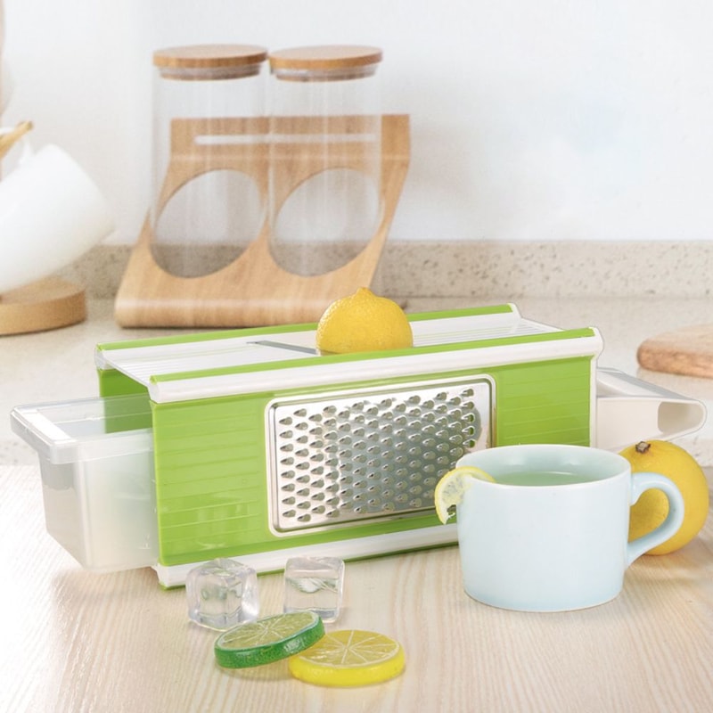 Multi Blade Vegetable Chopper With Container And Stainless Steel Potato Slicer 1