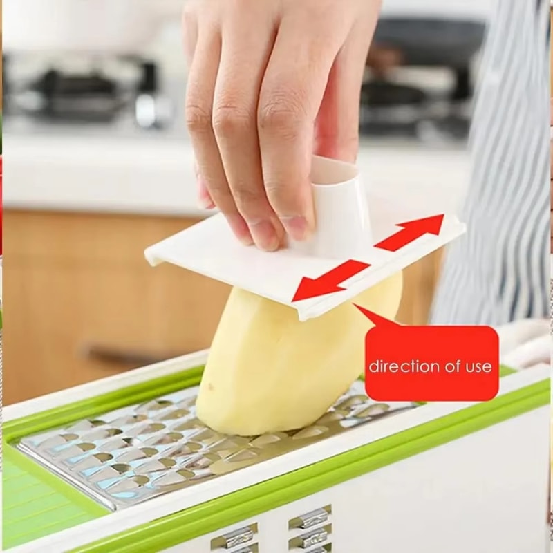 Multi Blade Vegetable Chopper With Container And Stainless Steel Potato Slicer 3