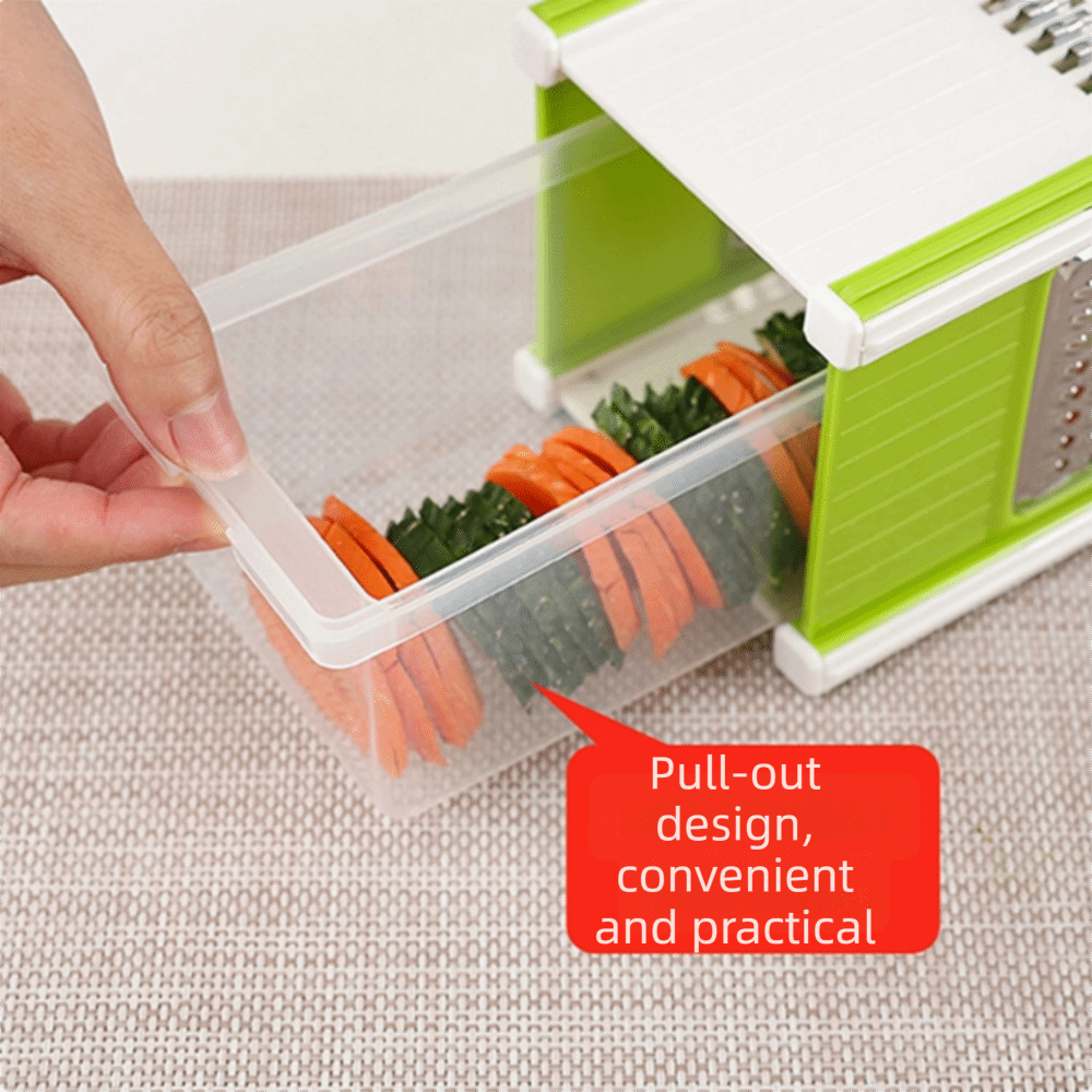 Multi Blade Vegetable Chopper With Container And Stainless Steel Potato Slicer 4