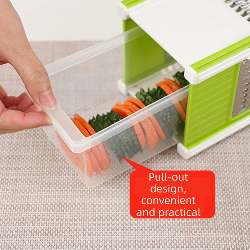 Multi Blade Vegetable Chopper With Container And Stainless Steel Potato Slicer 4