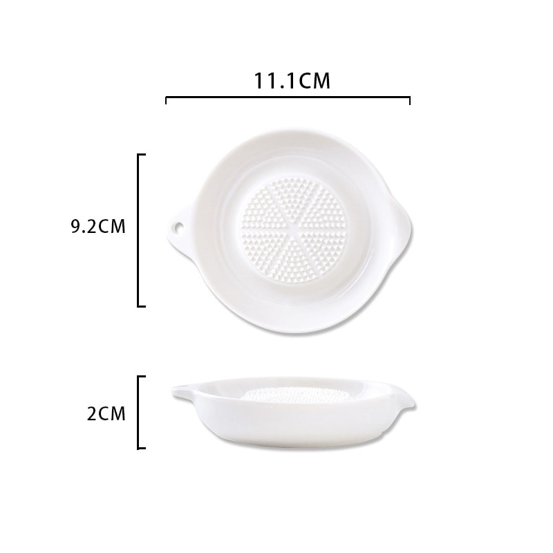 Ceramic Ginger Garlic Grater Bowl Portable Hand Grinding Kitchen Tool