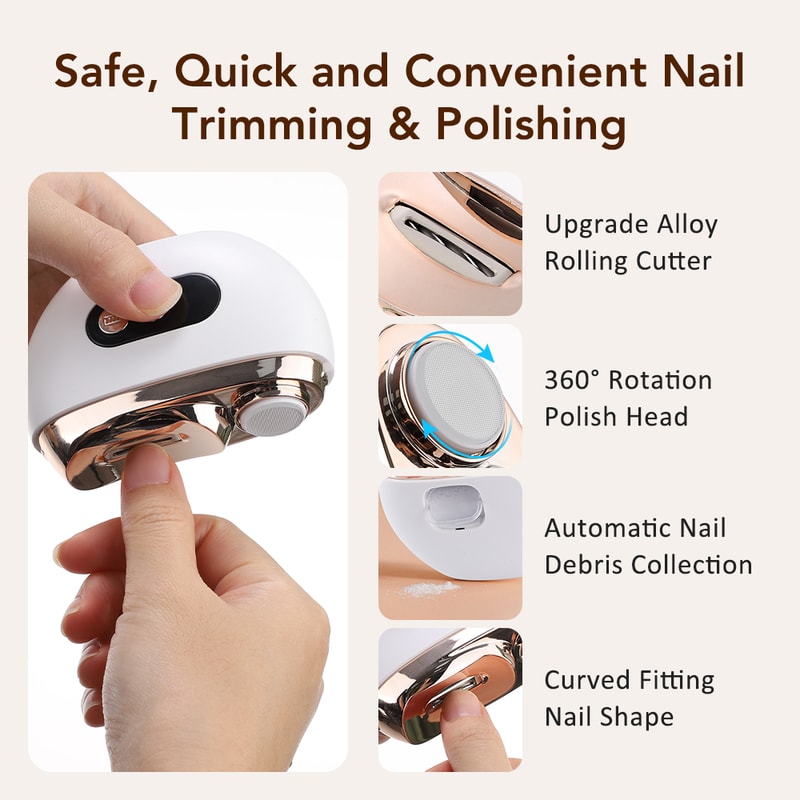 SmartTrim Pro Electric Nail Clipper & Polisher for Seniors, Adults & Kids
