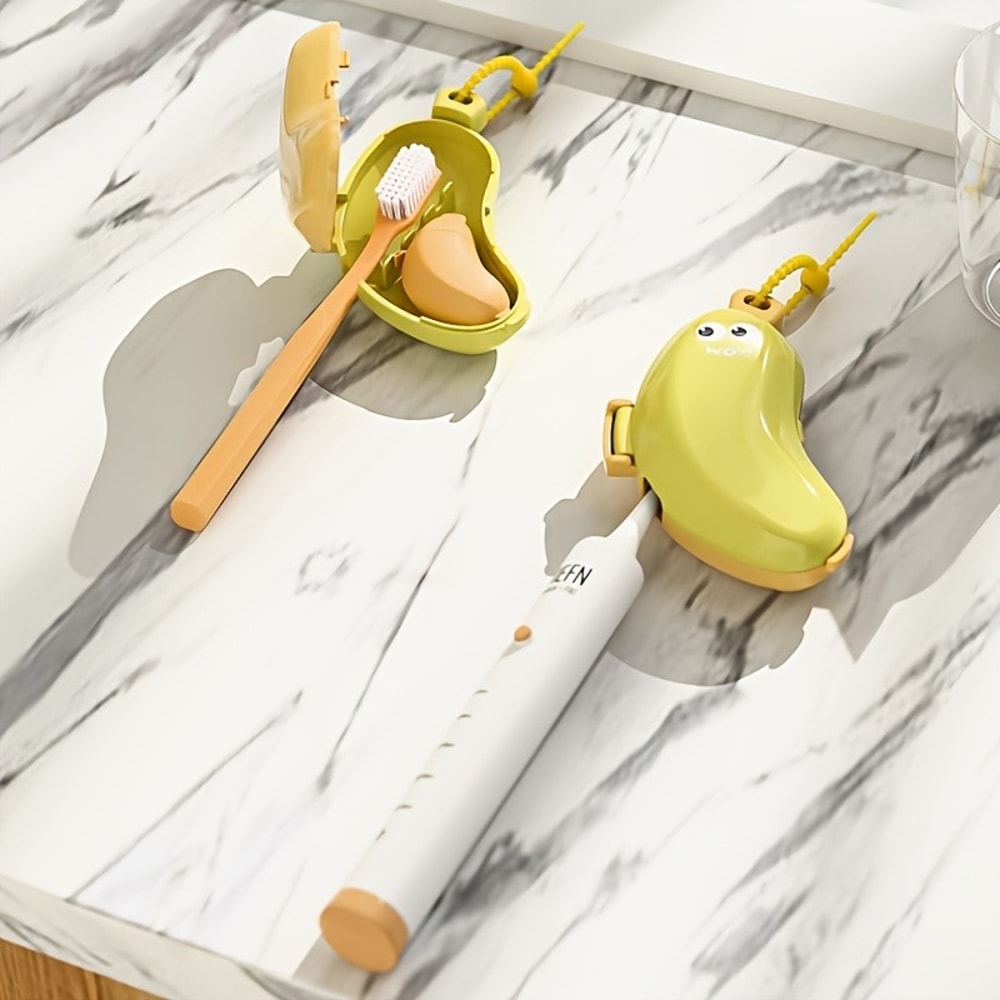Banana Travel Toothbrush Holder Case Portable Dustproof Toothbrush Protector 4