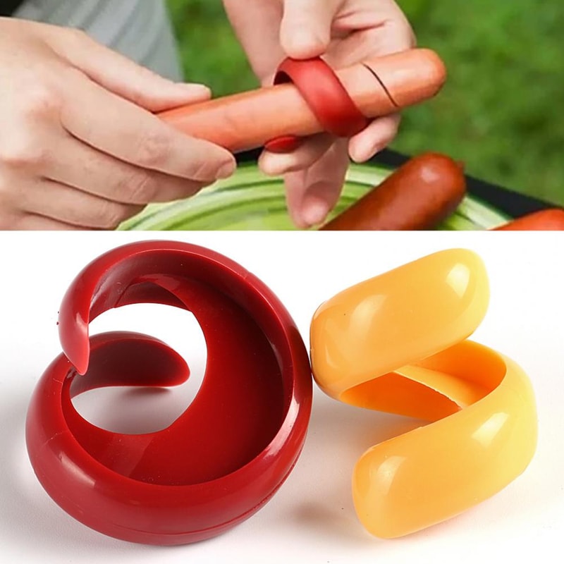 SpiralPro Hot Dog Slicer & Sausage Cutter for BBQ Grilling and Camping