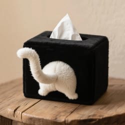 funny cat butt tissue box holder plush napkin dispenser for home & office decor