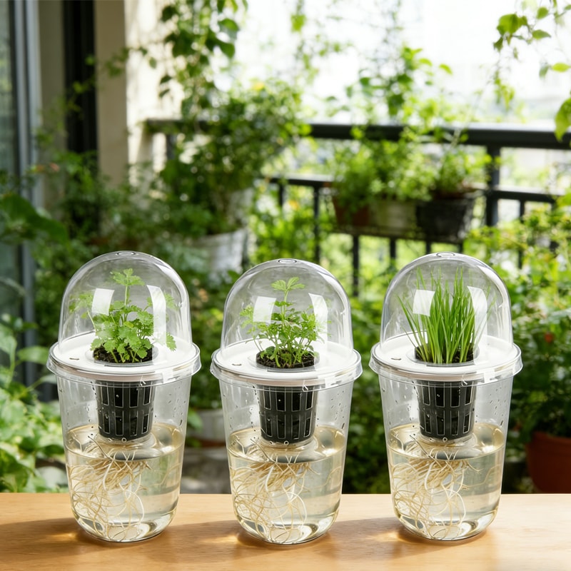 ClearView Hydroponic Seed Starter Cups With Humidity Dome For Indoor Plant Propagation 1