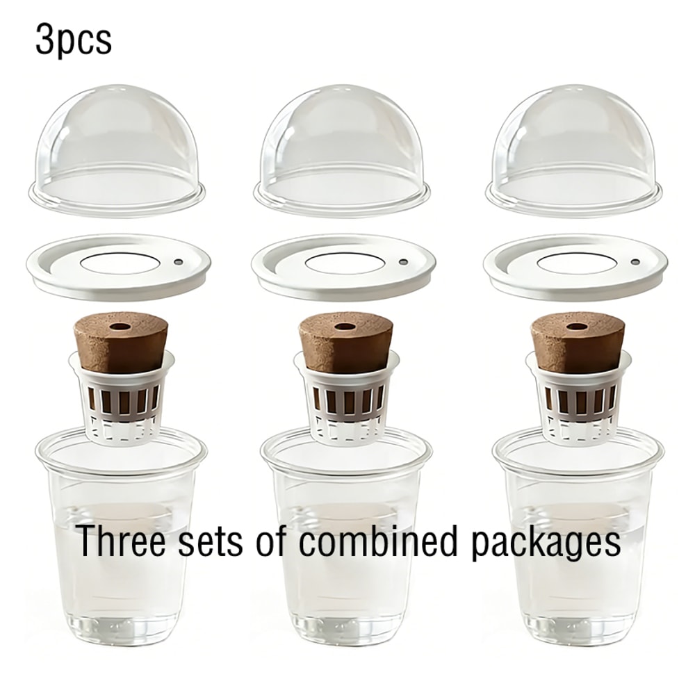 ClearView Hydroponic Seed Starter Cups With Humidity Dome For Indoor Plant Propagation 7