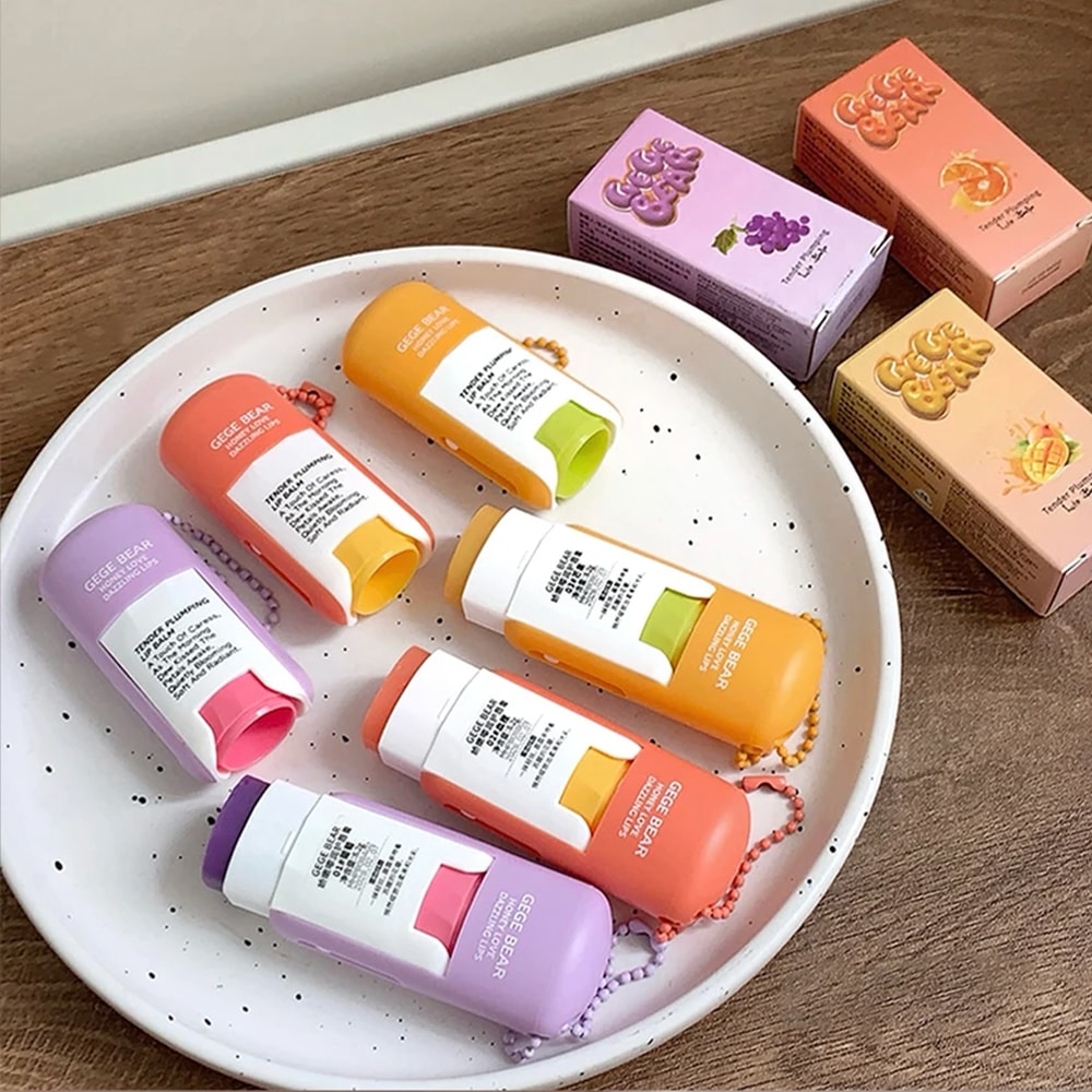 FruitGlow Hydrating Lip Balm Keychain Compact For Soft Moisturized Lips 2