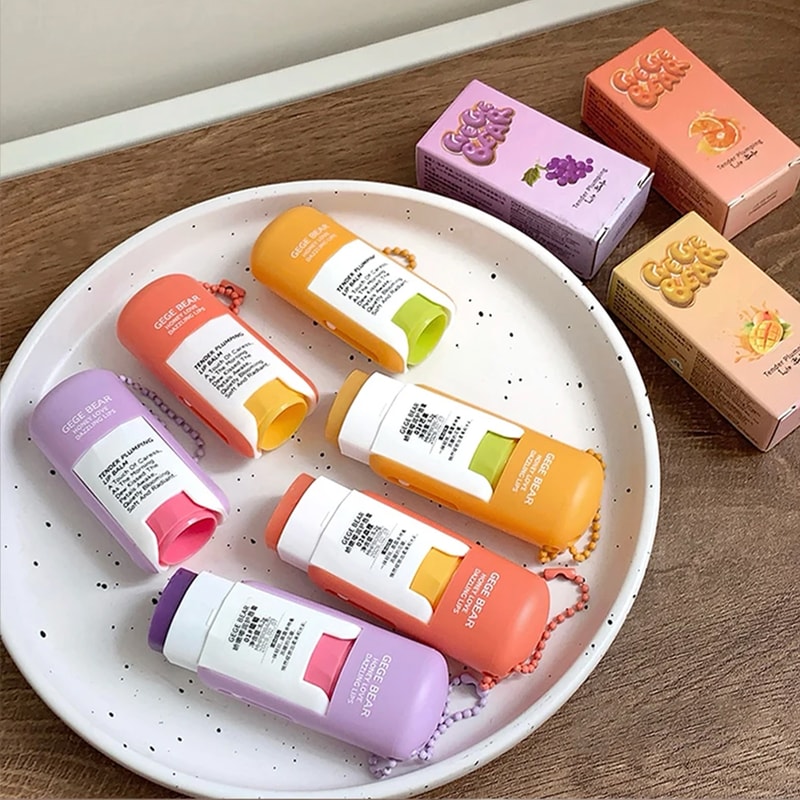 FruitGlow Hydrating Lip Balm Keychain Compact For Soft Moisturized Lips 2