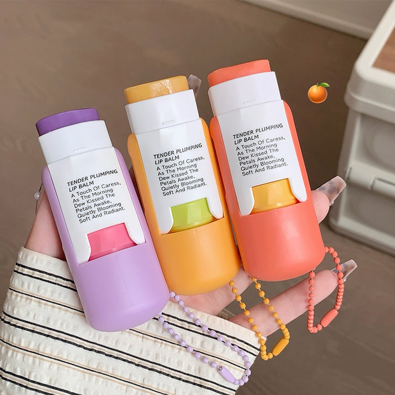 FruitGlow Hydrating Lip Balm Keychain Compact For Soft Moisturized Lips 3