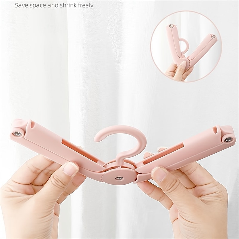 Portable Foldable Travel Hangers Set for Suitcases Non Slip Windproof Clothes Drying Rack