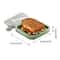 Silicone Sandwich Keeper Lunch Box with Handle Reusable Bento Box for Toasts & Snacks