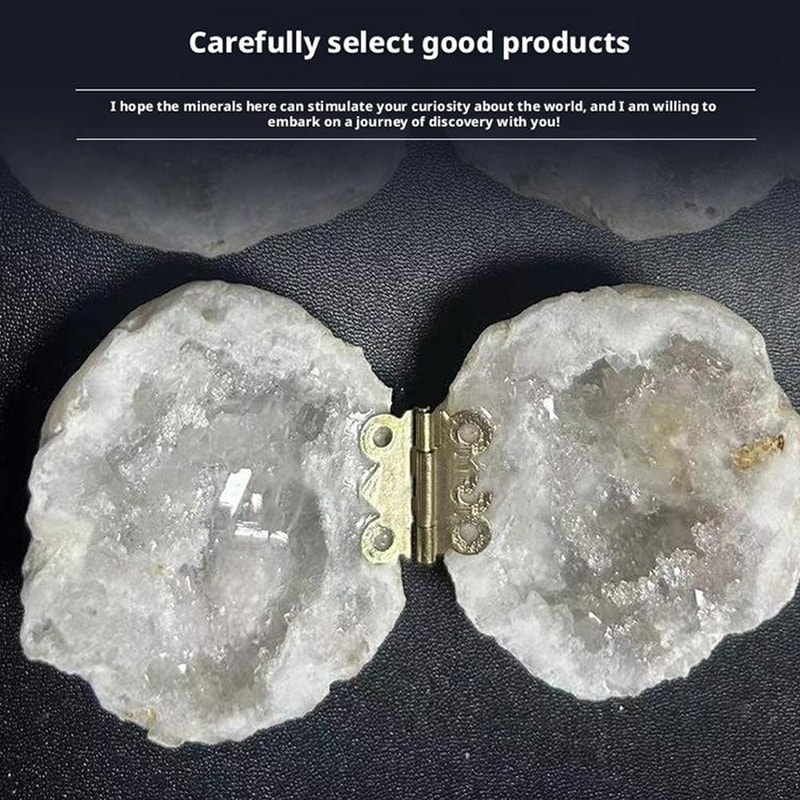 Moroccan Agate Geode Ring Box Natural Crystal Jewelry Holder Gift