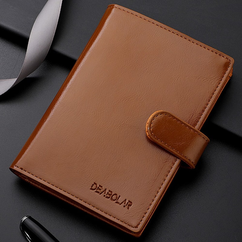 DEABOLAR Travel Passport Wallet RFID MultiCard Holder For Men With Zipper Coin Pocket 3