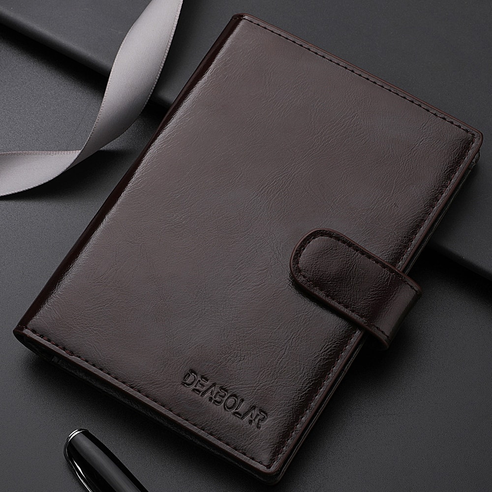 DEABOLAR Travel Passport Wallet RFID MultiCard Holder For Men With Zipper Coin Pocket 6
