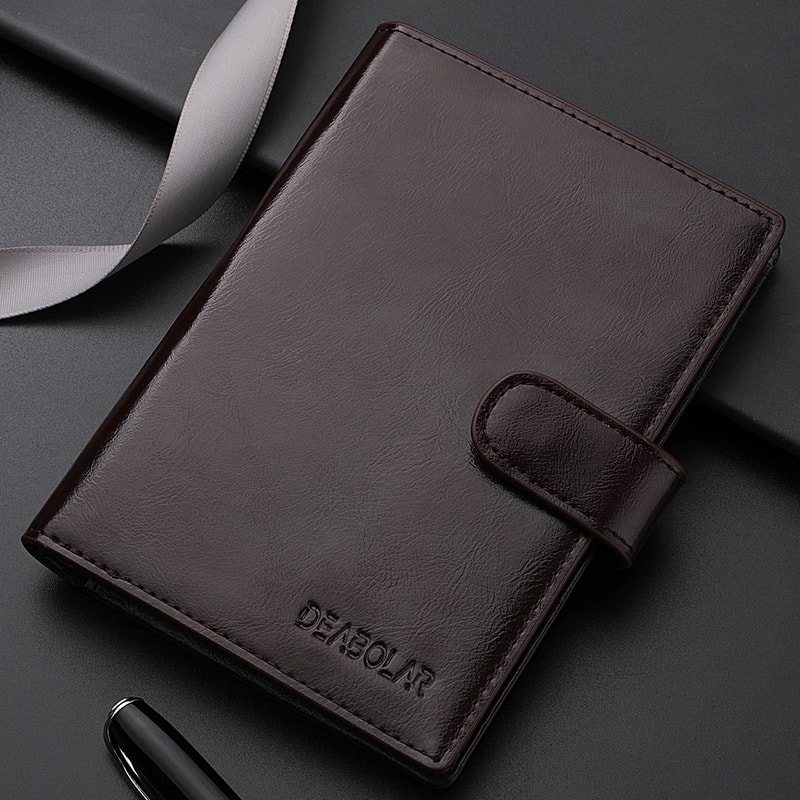 DEABOLAR Travel Passport Wallet RFID MultiCard Holder For Men With Zipper Coin Pocket 6