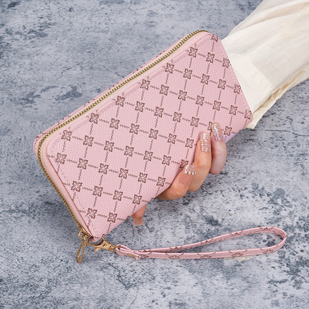 Boho Print Large Capacity Wristlet Wallet Clutch For Women 3
